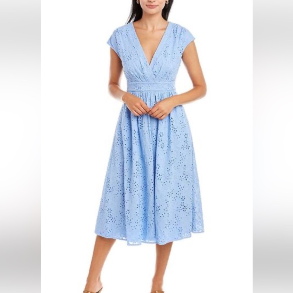 MI Monique Lhuillier Womens Eyelet Midi size 10